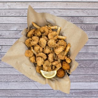 Popcorn shrimp basket
