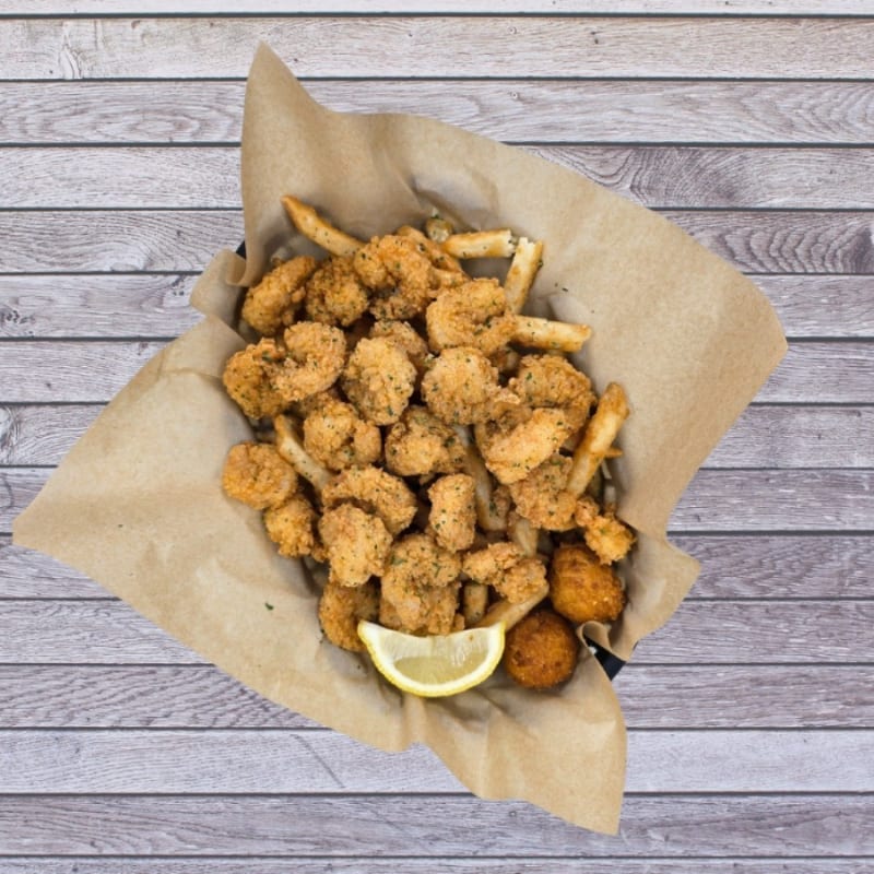Popcorn Shrimp Basket.