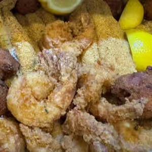 8 Catfish & 20 Jumbo Shrimp.